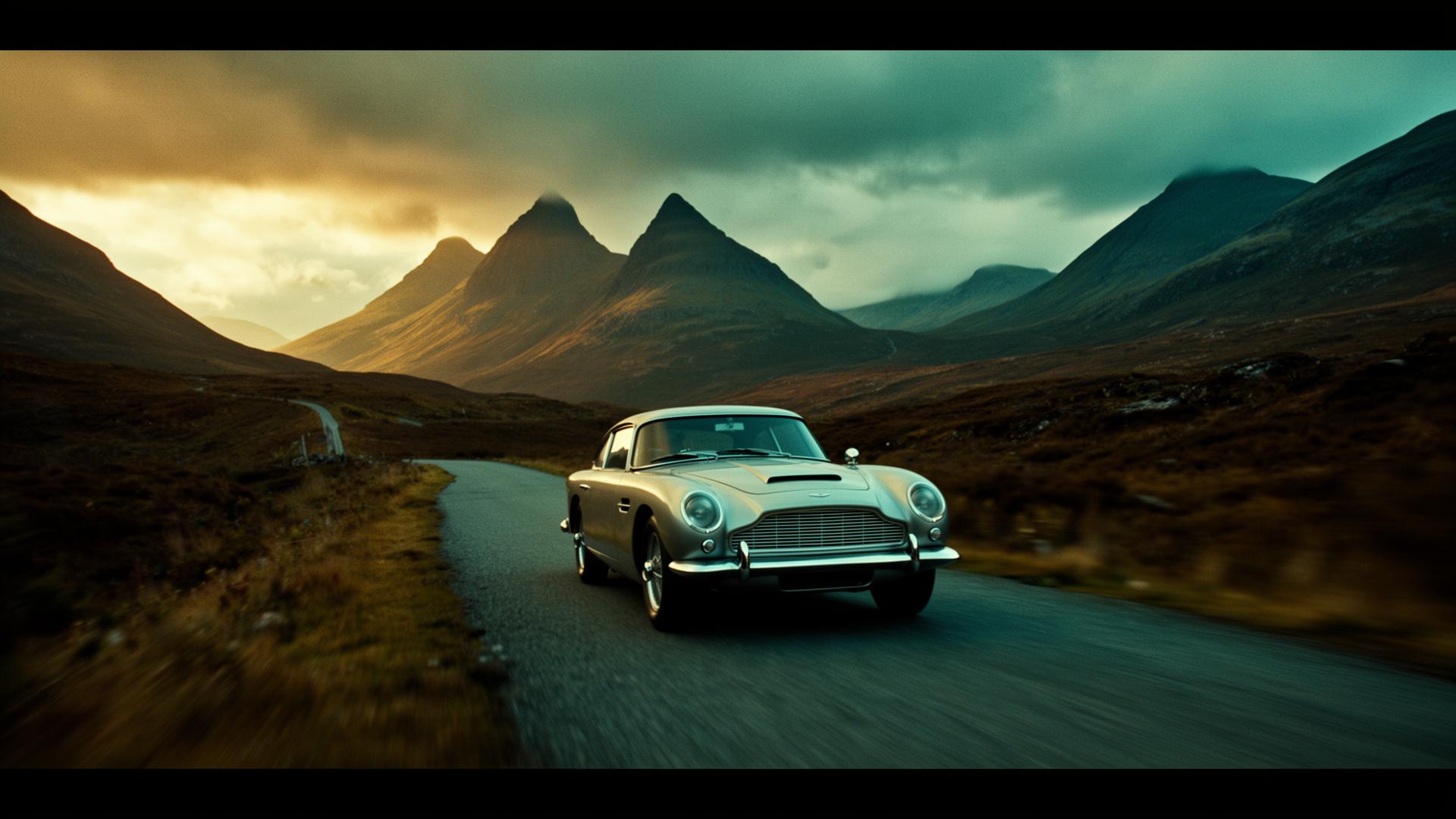 DB5 on the Glen Etive road — Skyfall (2012)